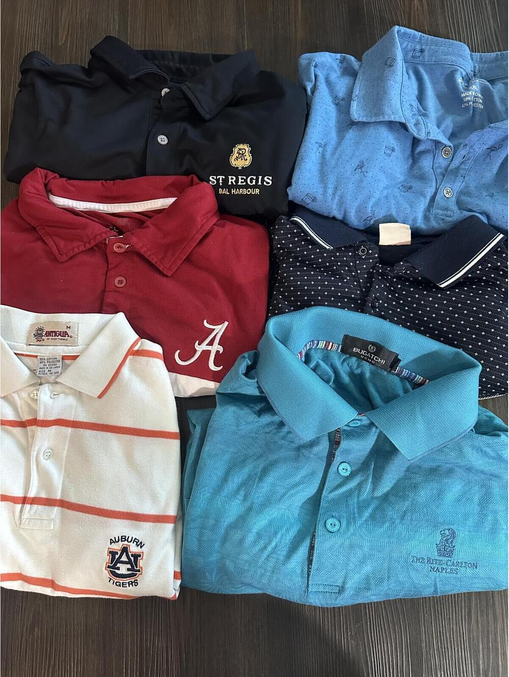 Lot of 6 vintage team hotel polo shirts resale